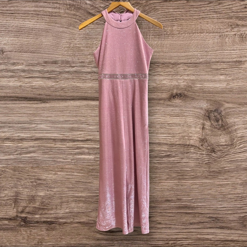 Rare Edition Girl’s Sparkle Halter Jumpsuit Size 14. - Picture 1 of 7
